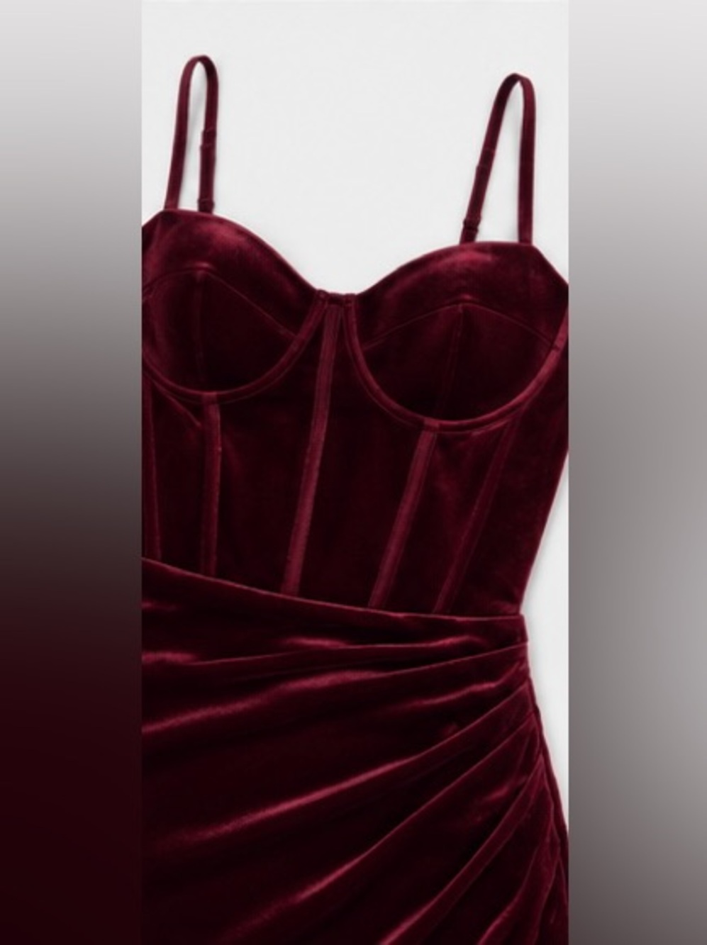 Windsor Fia Burgundy Velvet Corset Mermaid Formal Dress Size S NWT - Picture 14 of 16